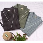 Thefancypumpkin Japanese Style Mens Kimono Pajamas Big Size Dressing Gown