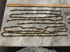 Vtg 50   s Japan Double Bead Multi Color Mercury Glass Garland 14 Ft 5 In   Extras