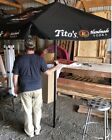 Tito s Handmade Vodka 9 Ft Beer Umbrella Market Patio Style Huge Black Round New