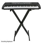 Electric Keyboard Piano Double X-brace Construction Stand Adjustable Dual Tube