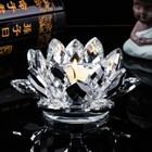 80mm  Crystal Lotus Flower Tea Light Holder Lotus Petals Votive Candle Holder