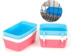 Rabbit Feeder Waterer Chicken Guinea Pig Cage Bowl Food Water Hanging Waterin   