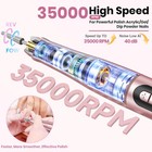 Cordless Nail Drill 35000rpm  Portable Electric Nail File For Acrylic Gel Nails 