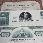 Vtg Scripophily Collection Of 14 Stock Certificates Misc Companies   Dates