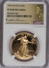 1990-w Gold Eagle 1 Oz   50 Ngc Pf70 Ultra Cameo W  St  Gaudens Facsimile Sign 