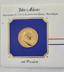 John Adams Presidential Covers Medal Postal Commemorative Society Gold Plated