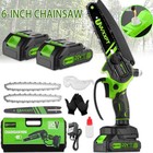 6  Mini Handheld Electric Chainsaw Cordless Chain Saw Wood Cutter Rechargeable