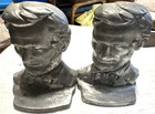 Vintage Pair Of Cast Aluminum Abraham Lincoln Book Ends