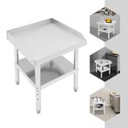 Work Table With Backsplash  Prep Table For Kitchen  Restaurant  Garage  Laundry