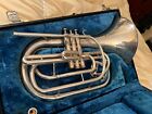Vintage Yamaha Yhr302ms Silver Marching Band French Horn  With Case   Mouthpiece