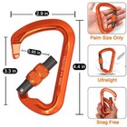 30kn Rock Climbing Carabiner Clip Hook D-ring Heavy Duty Aluminum Screw Locking
