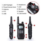 1pair Radioddity Fs-t1 Uhf Noaa Weather Channel Two-way Radio Frs Walkie Talkie