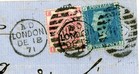 Great Britain Sg 103 plate 6   47 plate 13  -london-de 18 71-folded Letter Sheet
