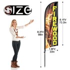 Firewood Advertising Swooper Flag Banner  Firewood Feather Flag With Flag Pol