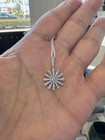 1 40ct Round Real Moissanite Snowflake Pendant 14k White Gold Plated Free Chain