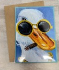 Duck Smoking With Sunglasses Paper Art Print Tinycanvasbyh 5x7