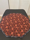 Handmade Quilted Table Topper Hexagon Halloween Pumpkins Fall
