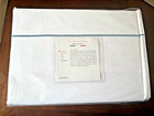 New White Bellino Italy Luxury Blue Piping King Sheet Set 100  Cotton Percale