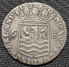 1750 Dutch Republic  6 Stuiver Silver Coin