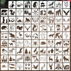 80 Pcs Reusable 5x5 Inch Stencils For Painting  Diy Craft Templates - Animal   F