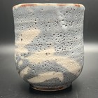 Vintage Japanese Shino Ware Studio Pottery Tea Cup  yunomi  Glazed Bottom