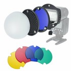 Us Magnetic Mount Adapter diffuser Ball color Gel Filters For Godox Ad200 V850