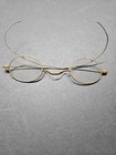 Antique Wire Rim Round Eyeglasses Pre-1930  Gold Tone 