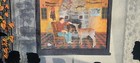 Vintage Silhouette Glass  Families Watching Home Movies Classic 50s 10x8 rare