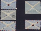 Chile 1950s Lot Of 5 Airmail Covers Aviation Airplanes