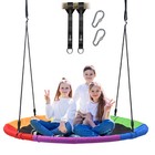 700lbs 60  Large Saucer Tree Swing For Kids Adult Waterproof With Hanging Straps