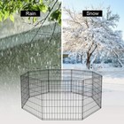 8-panel Heavy Duty Pet Playpen Dog Puppy  Exercise Pen Fence Yard Enclosure 24 H