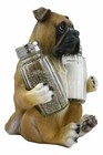 Ebros Fawn Boxer Puppy Dog Hugging Glass Salt Pepper Shakers Holder 6 25 high