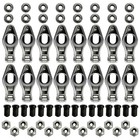 16pcs Steel Roller Tip Rocker Arms Set For Small Block Chevy 350 1 6 Ratio 3 8 