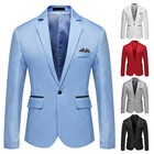 Men s Tuxedo Jacket Notched Lapel One Button Suit Blazer For Dinner Wedding Prom