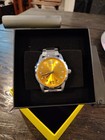 Invicta Men s Stainless Steel Wristwatch With Yellow Dial