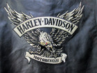 Vtg Harley-davidson Black Leather 2xl Vest Eagle Back Patch Biker Motorcycle