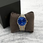 Bulova Men s Classic Two Tone Diamond Blue Dial 98d130 Quartz Watch 40mm