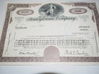 Pennsylvania Company Stock Certificate Brown 100 Shares Assorted Names