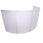 Prox Xf-luna-wh 5 Panel Curved Dj Facade Booth White Frame W Carry Bag