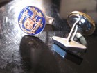 New  York   State Seal Cloison Logo Cufflinks  Goldtone