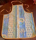 Sunflower Cotton Bib Apron With Pocket Made In France 