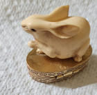 Estee Lauder Cinnabar Lucky Bunny Rabbit Solid Perfume Collectible Compact