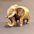 5 5 Inches Unakite Gemston Elephant Statue Figurine Hand Carved Animal Sculpture