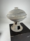 Korean Silla Dynasty 57bc - 935ad Pottery Pedestal Bowl With Lid Small Chips