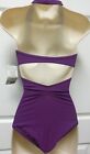 Capezio Halter Leotard Pleated Front Grape Adult   10190 Dance Ballet Ladies