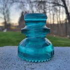 Hemi Blue Hemingray No 61 Cable Made In Usa 1893 Glass Cabletop Insulator Cd 251