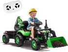 24v Kids Ride On Tractor 4-in-1 Excavator Dump Truck W remote 3-speed Adjustable