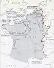 Wwii Map 52 Allied Gains Western Europe France Germany Russia Italy Advance 1944