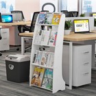 Large Floor-standing Book Rack Display Rack 4-tier Magazine Rack Newspaper Rack 