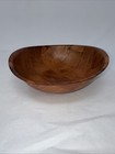 Vintage Pressed 10-1 2  Woven Wood Parquet Bowl